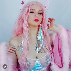 Bottle Blonde Studios Moondust Prismatic Tinsel Earrings 10”